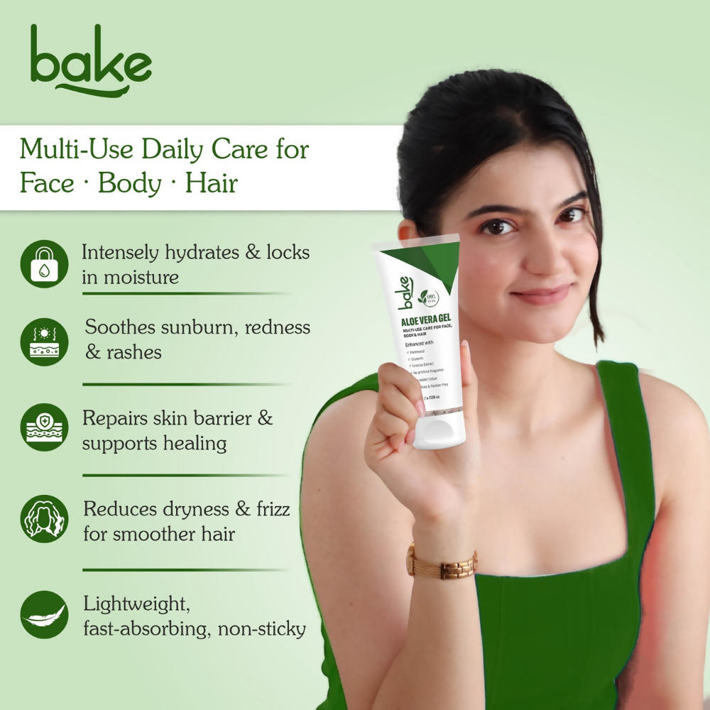 Bake 99% Pure Multi-Use Aloe Vera Gel for Face, Body & Hair | Grocsy