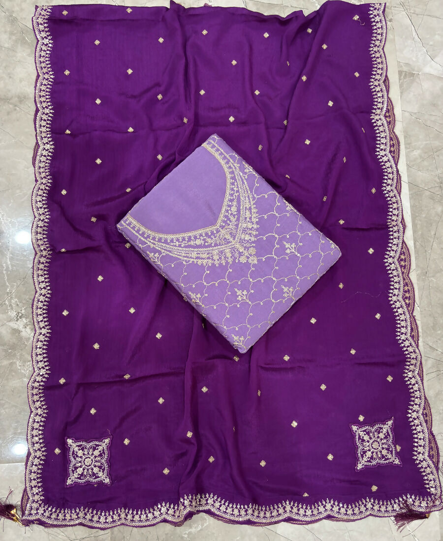 KC Designer Lilac 3 Piece Salwar Suit For Women Indian Wear | Grocsy