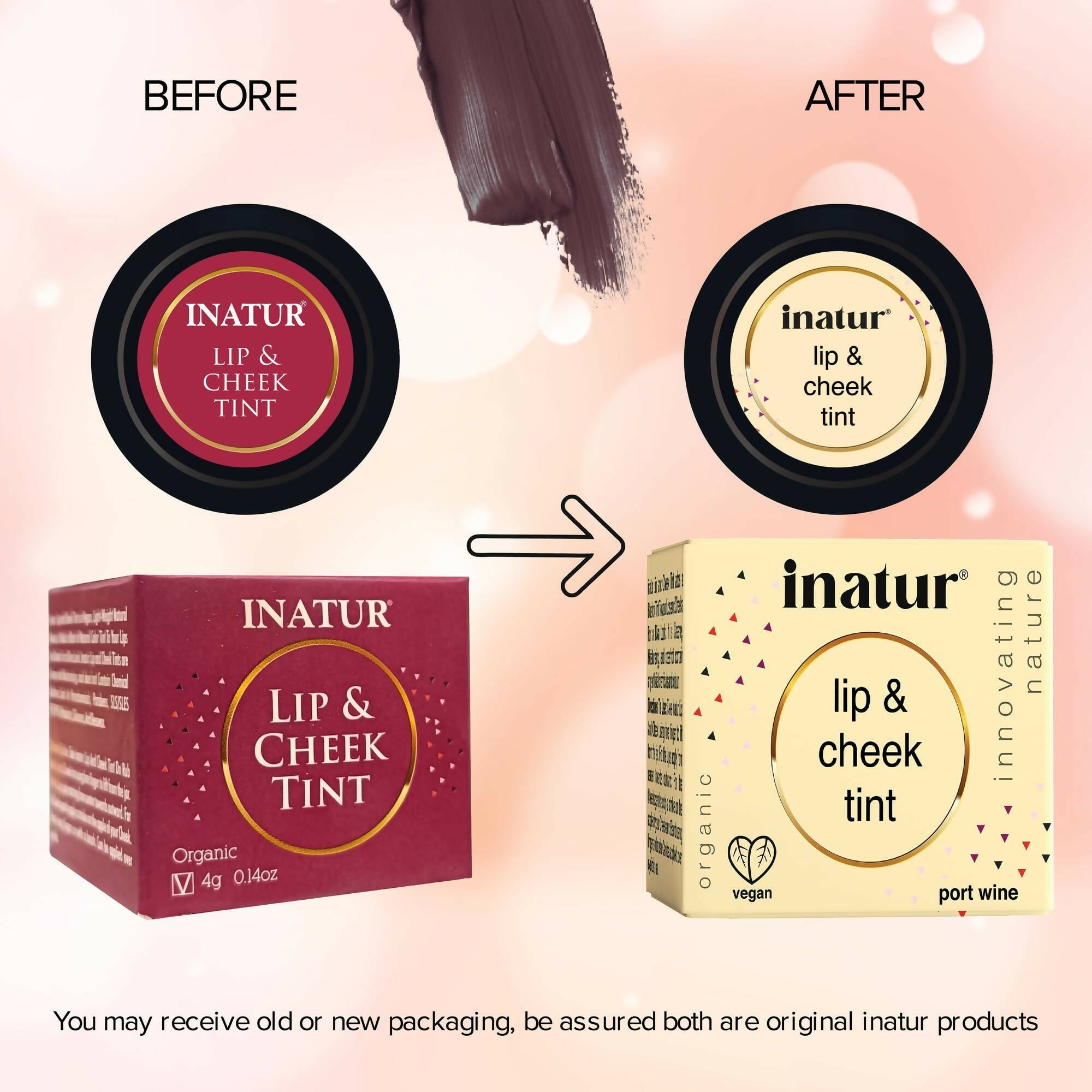 Inatur Lip and Cheek Tint Port Wine | Grocsy