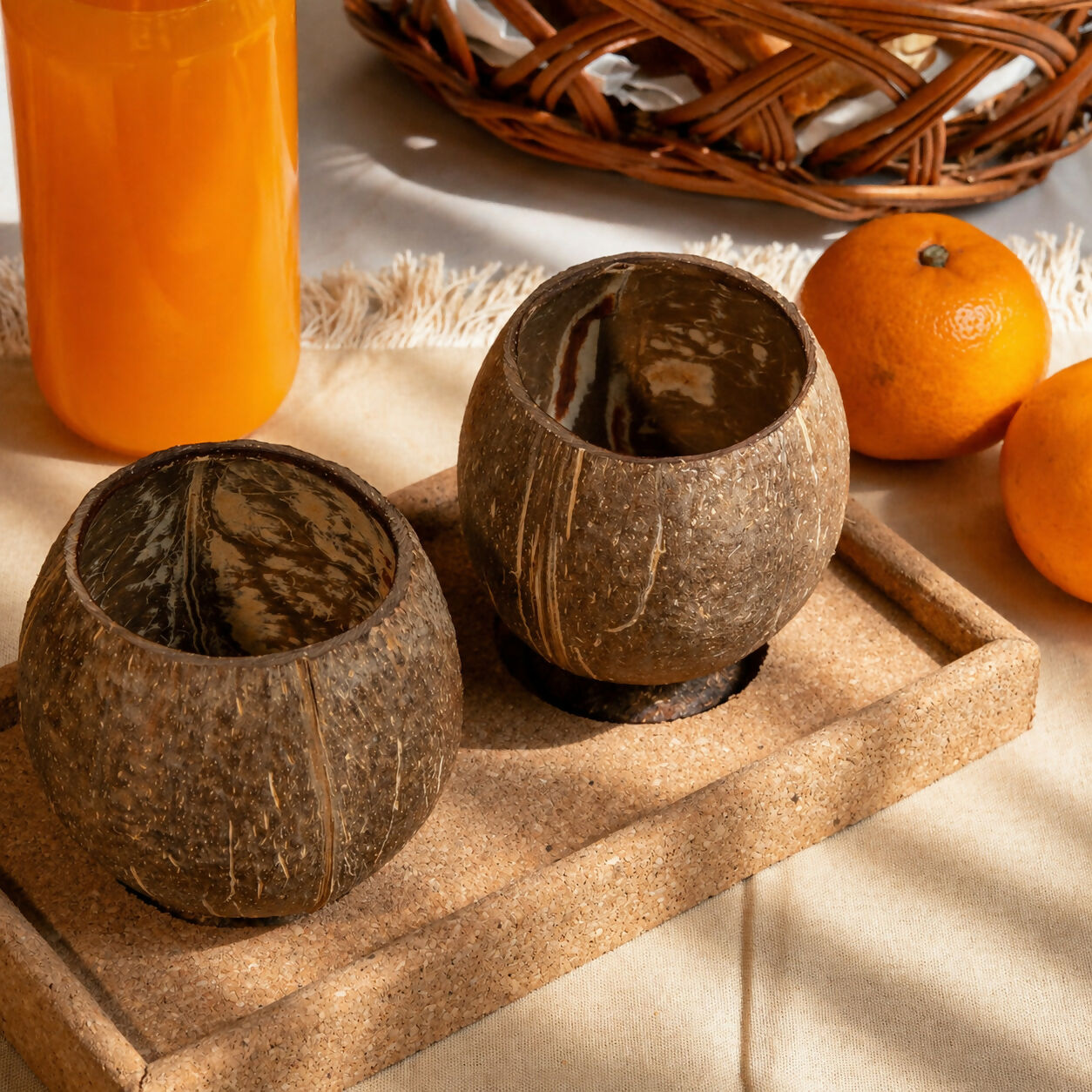 Thenga Handmade Large Coconut Shell Cups | Grocsy