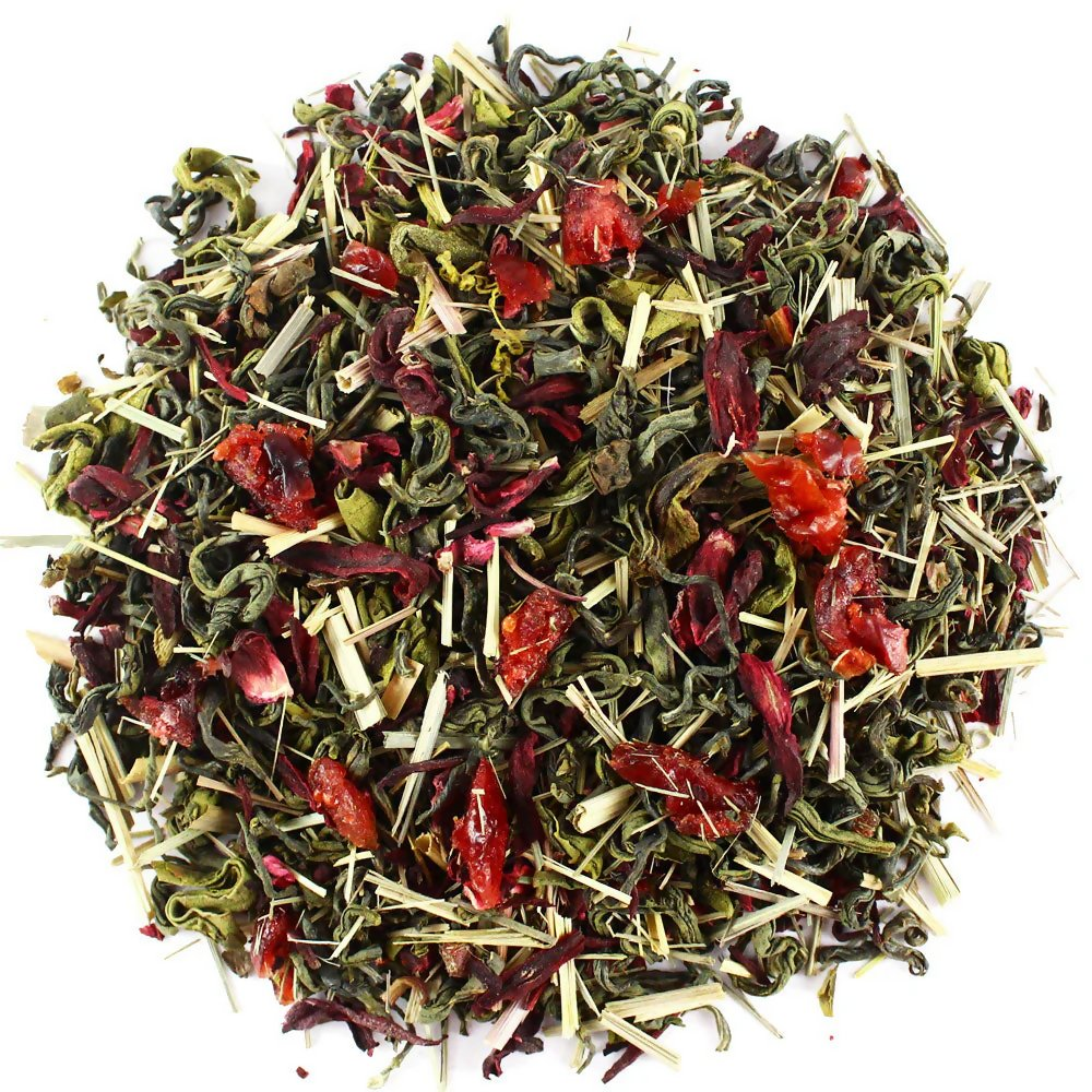 Tea Treasure Hibiscus Green Tea Bags | Grocsy