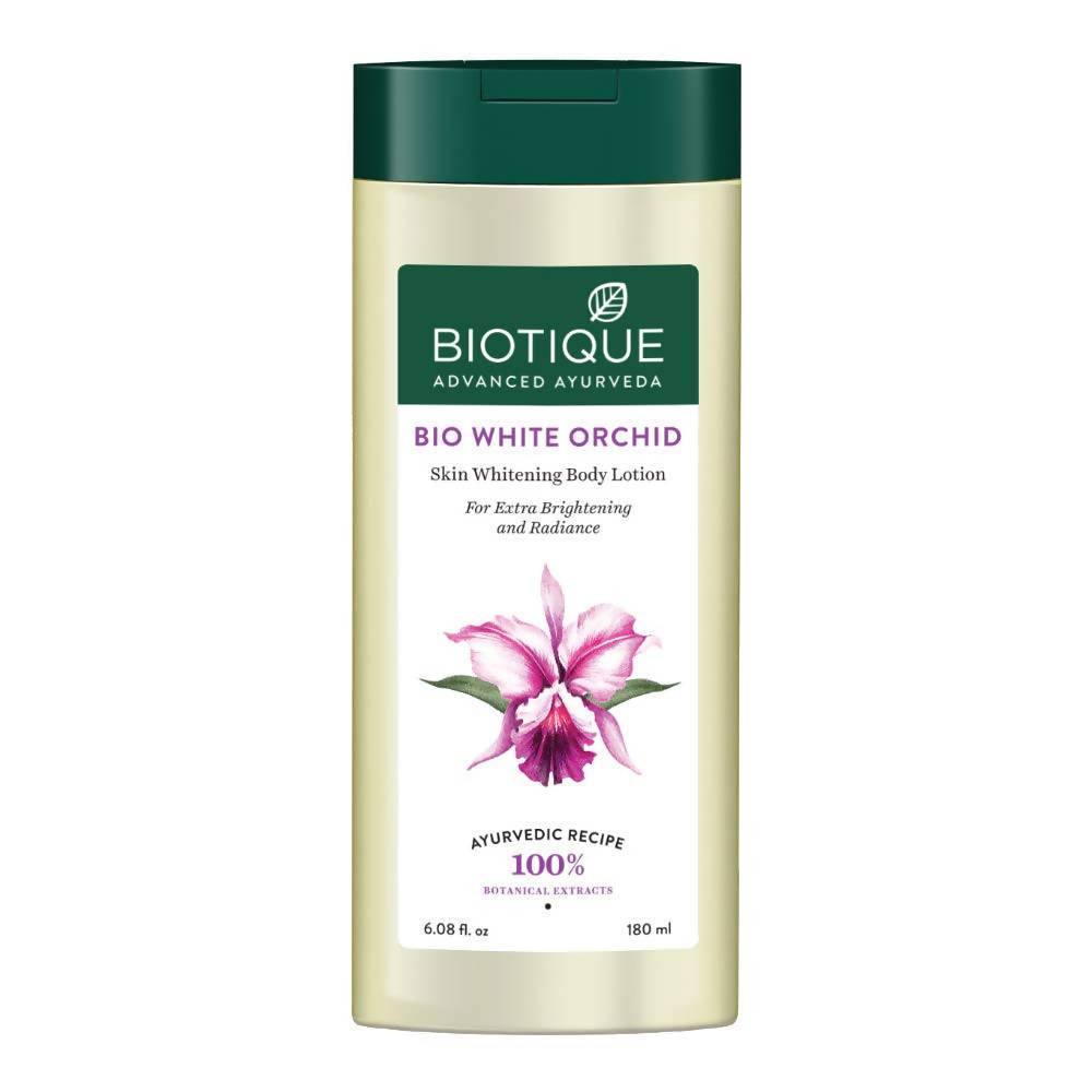 Biotique Advanced Ayurveda Bio White Orchid Skin Whitening Body Lotion | Grocsy