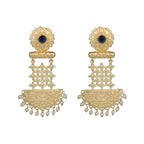 Joban Fashion Women Matte Gold Brass Earrings | Grocsy