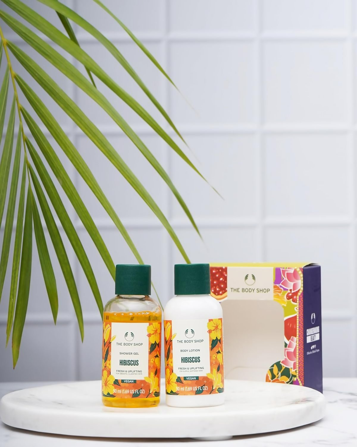 The Body Shop Hibiscus Shower Gel & Body Lotion Gift Set Kit | Grocsy