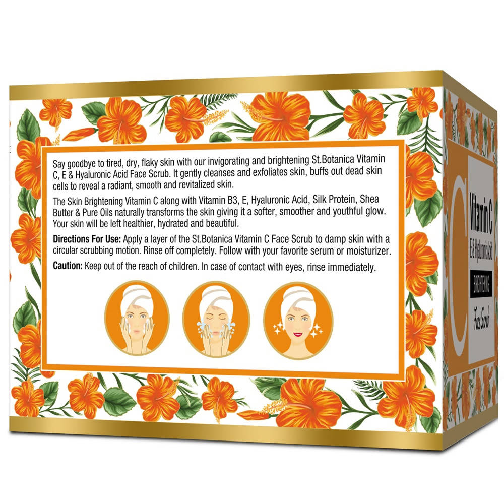 St.Botanica Vitamin C, E & Hyaluronic Acid Brightening Face Scrub | Grocsy