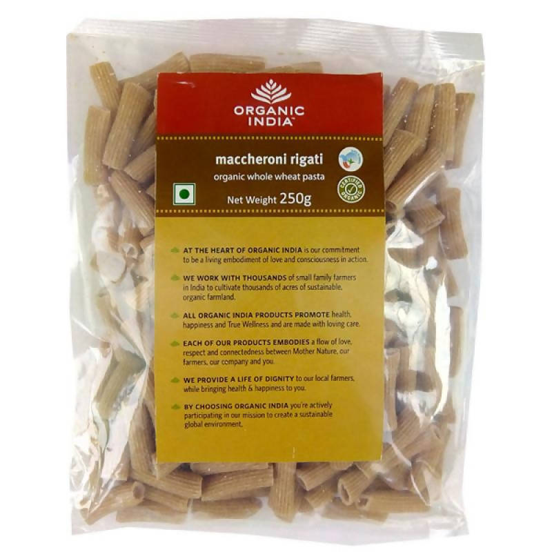 Organic India Maccheroni Rigati Organic Whole Wheat Pasta | Grocsy