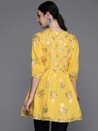 Ahalyaa Women's Traditional wear Tunic - Mustard | Grocsy