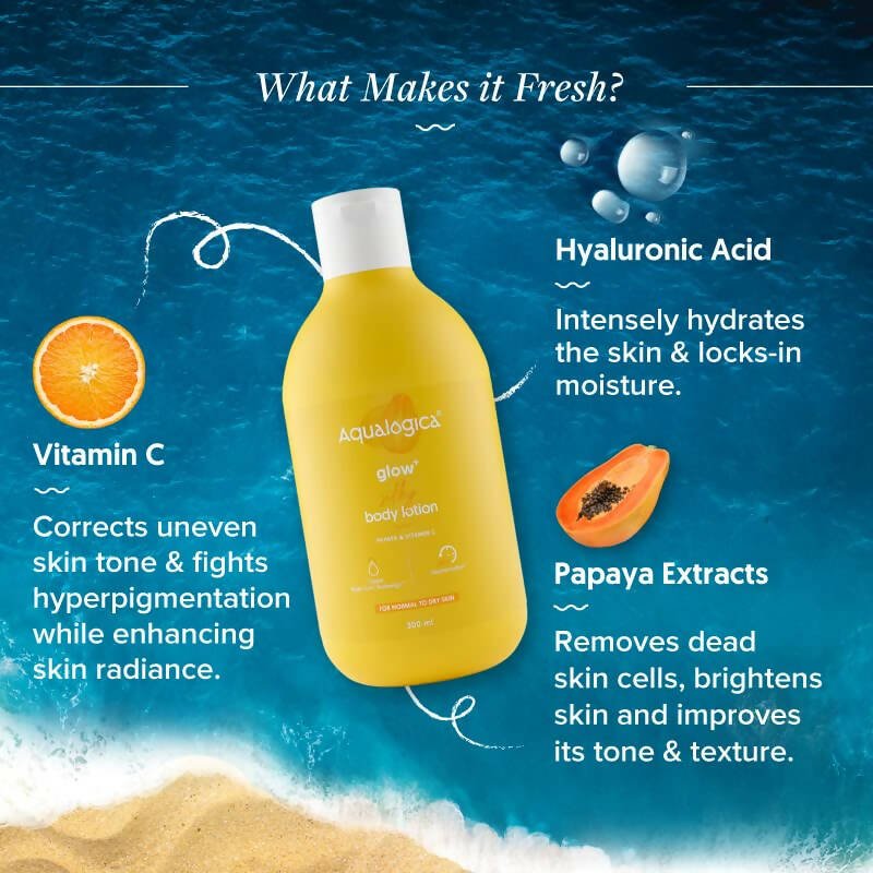 Aqualogica Glow+ Silky Body Lotion | Grocsy