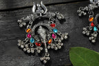Mominos Fashion Johar Kamal Traditional Multi Kundan Ganesha Earrings
