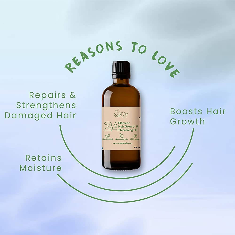FOY Naturals 24 Element Hair Growth & Thickening Hair Oil | Grocsy