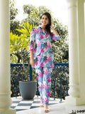Casual Fashionable Multi Muslin Cotton co-ord set - Manya | Grocsy