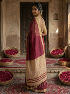 Shree Shyam Fashion Wine Cotton Saree | Grocsy