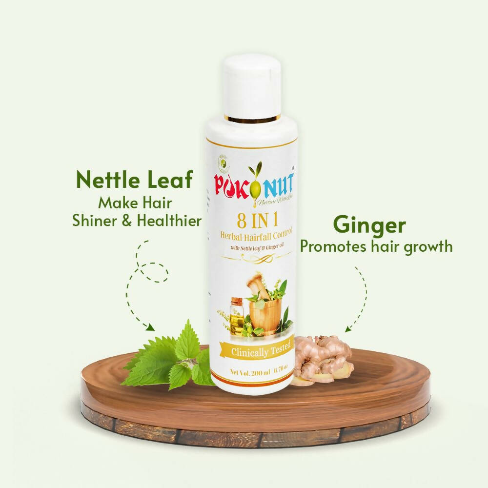 Pokonut 8 in 1 Herbal Hair Fall Control Oil | Grocsy