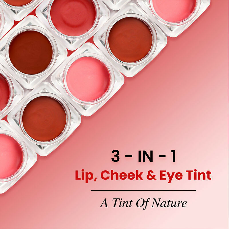 The Skin Story 100% Natural Lip Cheek Eye Tint Nourishing Ayurvedic Safe For Hormones - Romantic Red | Grocsy