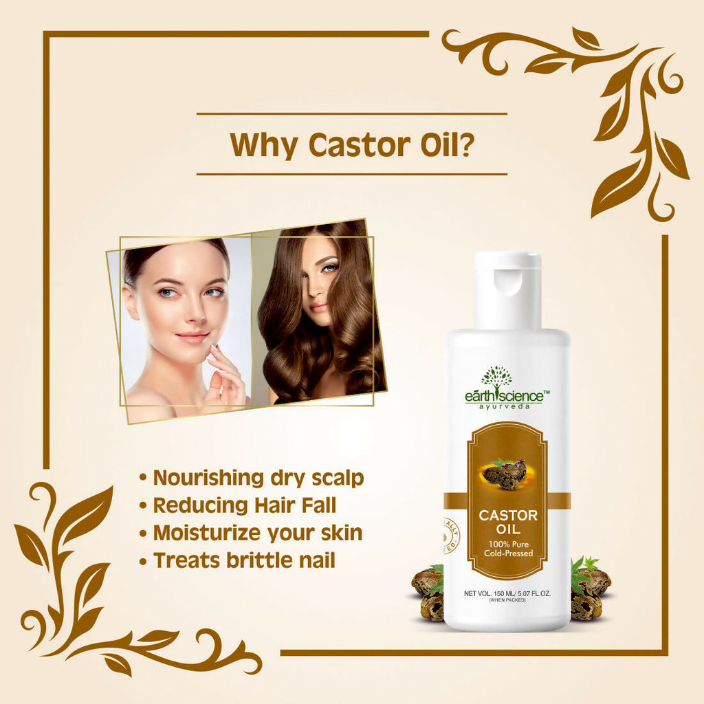 Earth Science Ayurveda 100% Pure Castor Oil | Grocsy