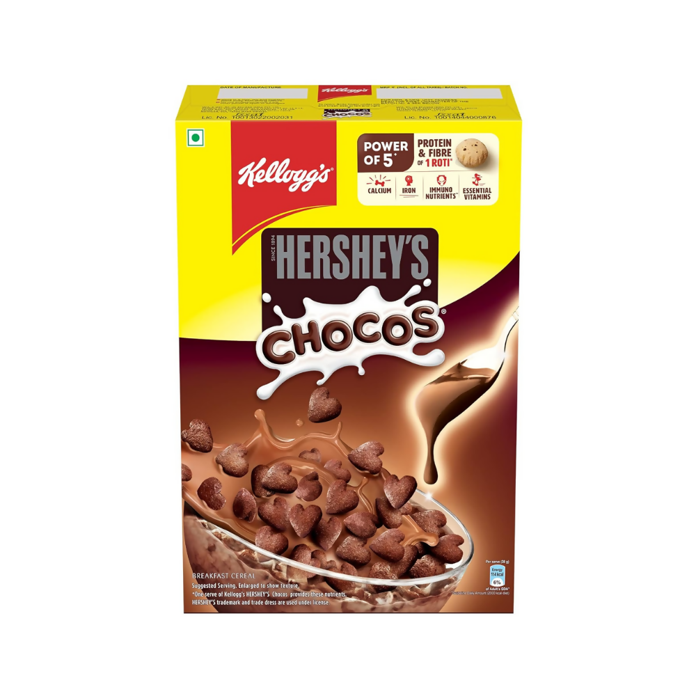 Kellogg’s HERSHEY’S Chocos with Power of 5+, Chocolatey Breakfast Cereal for Kids | Grocsy