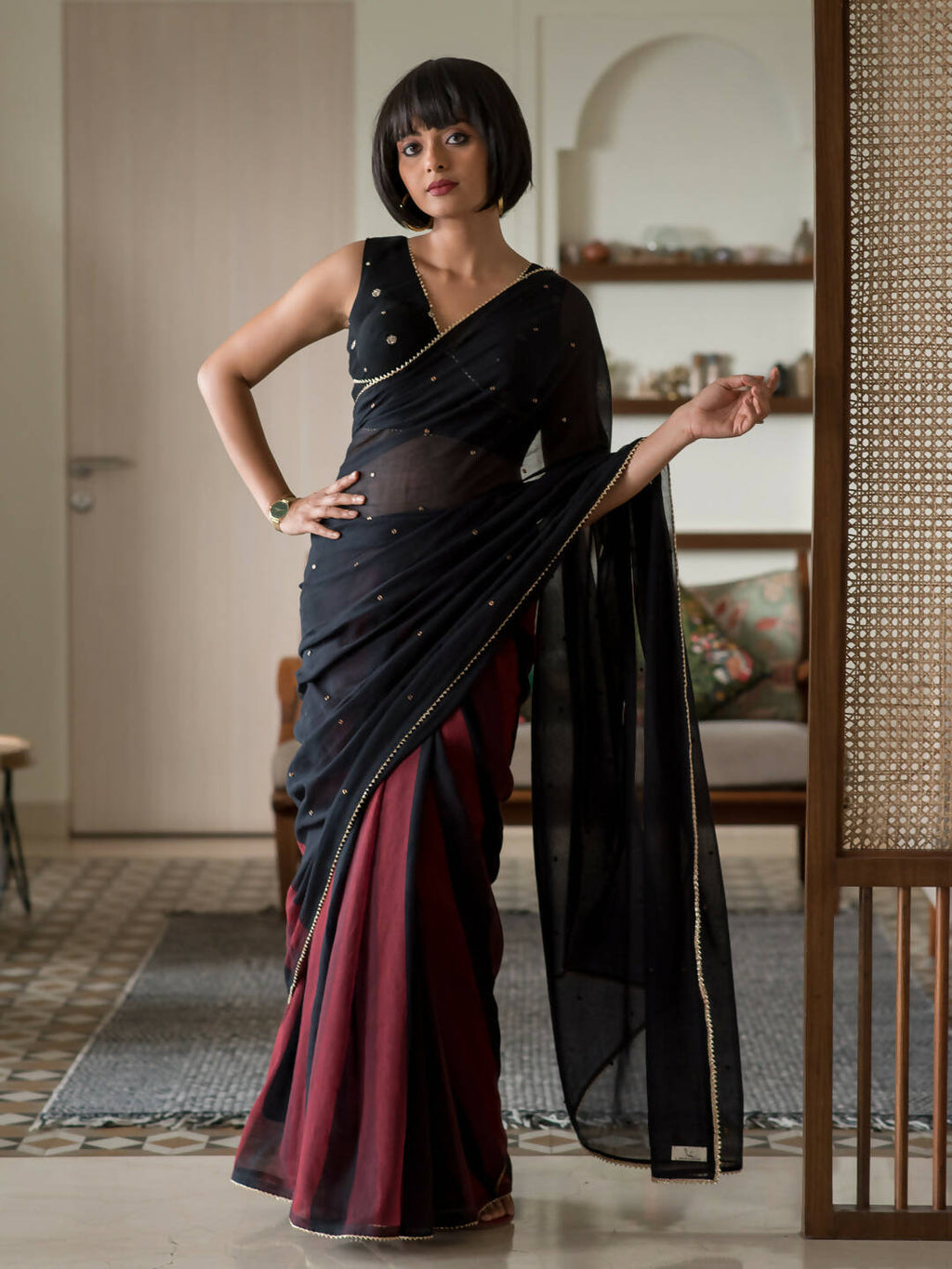 Suta Multi Color Woven Design Pure Cotton Saree | Grocsy