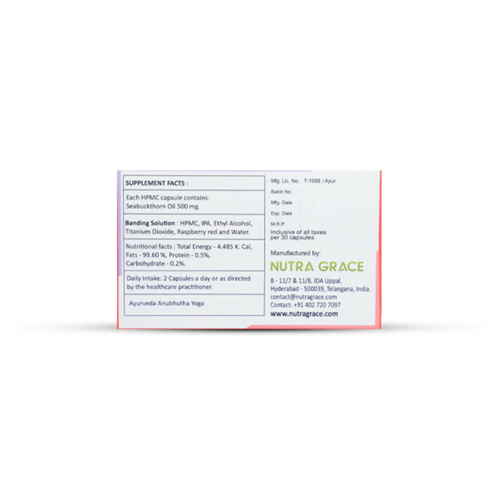 Nutra Grace Sea Buckthorn Oil (SBT) Capsules | Grocsy