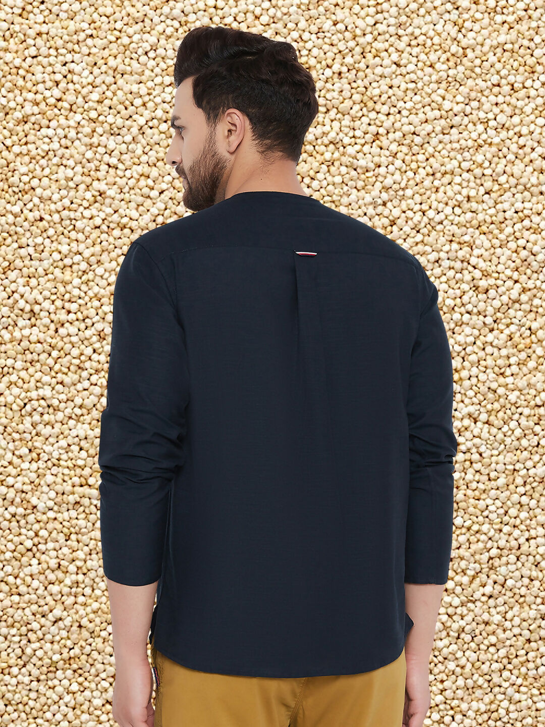 Even Apparels Men's Pure Cotton Blue Kurta | Grocsy