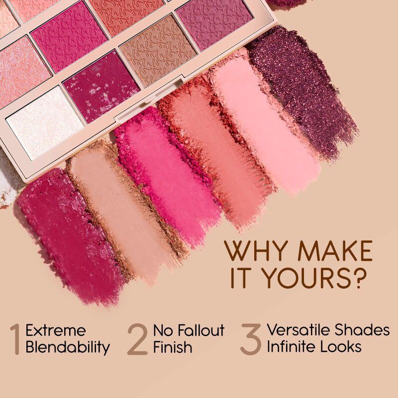 Kay Beauty By Katrina Kaif Multi Texture Eyeshadow Palette - Twilight | Grocsy