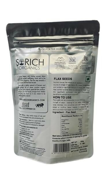 Sorich Organics Flax Seeds - Alsi Seeds | Grocsy