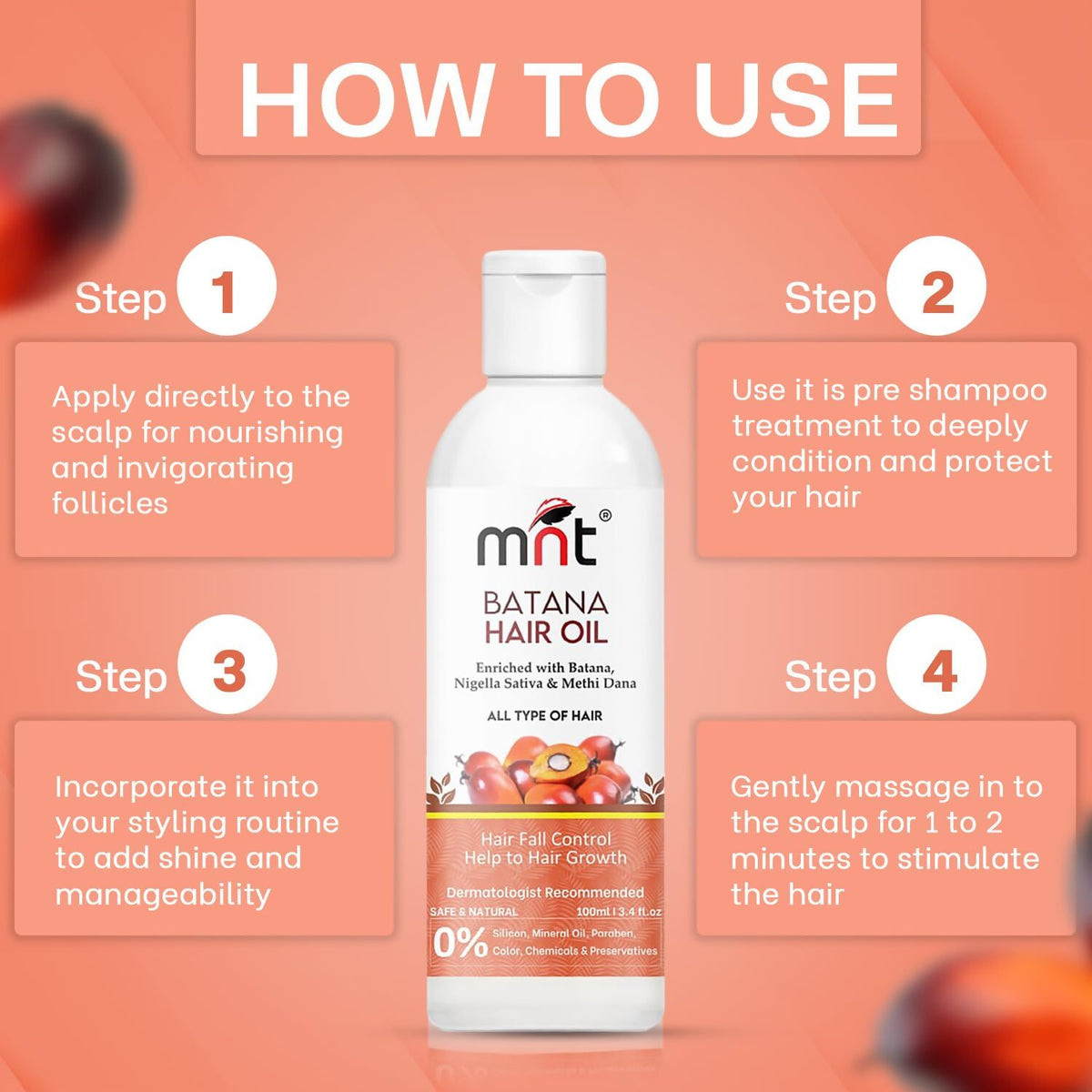 MNT Batana Hair Oil | Grocsy