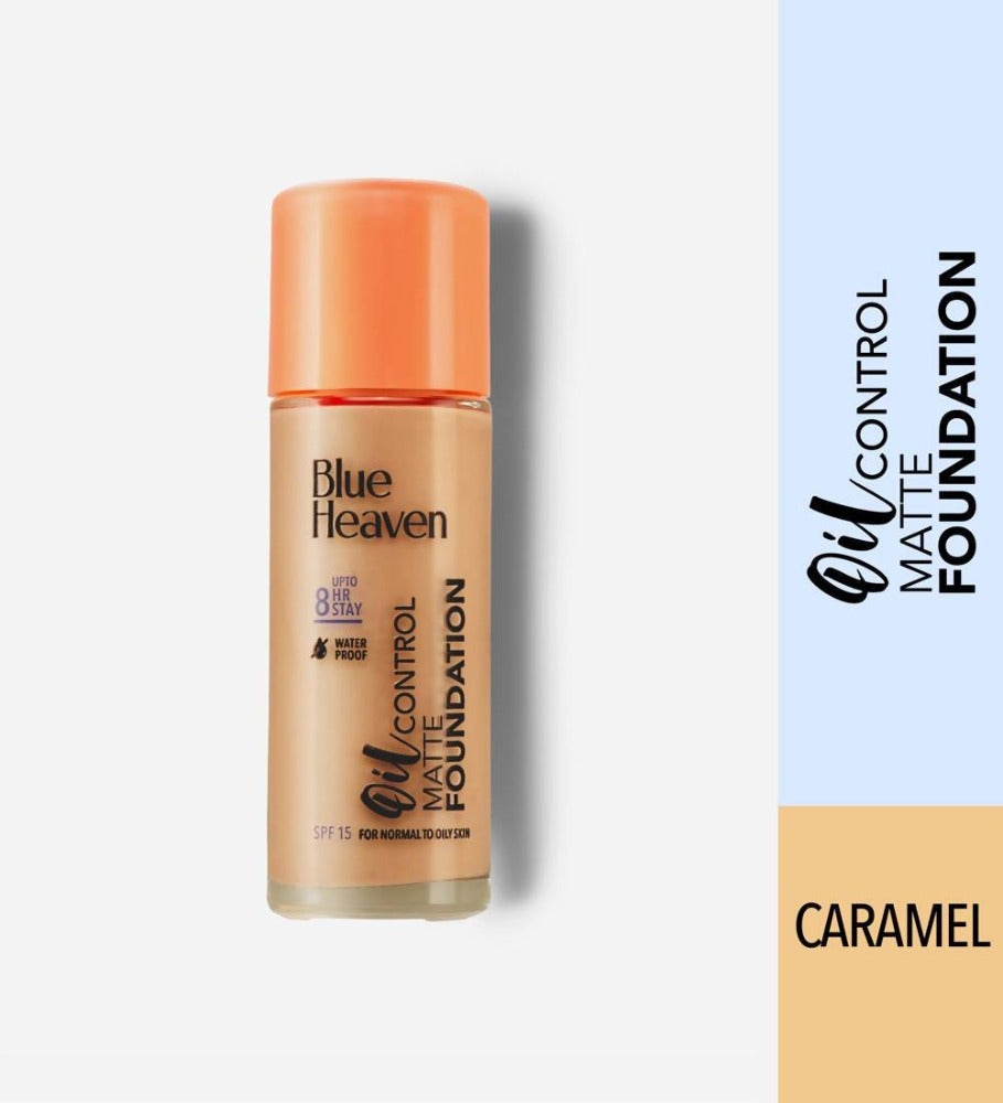 Blue Heaven Oil Control Matte Foundation SPF 15 Caramel | Grocsy