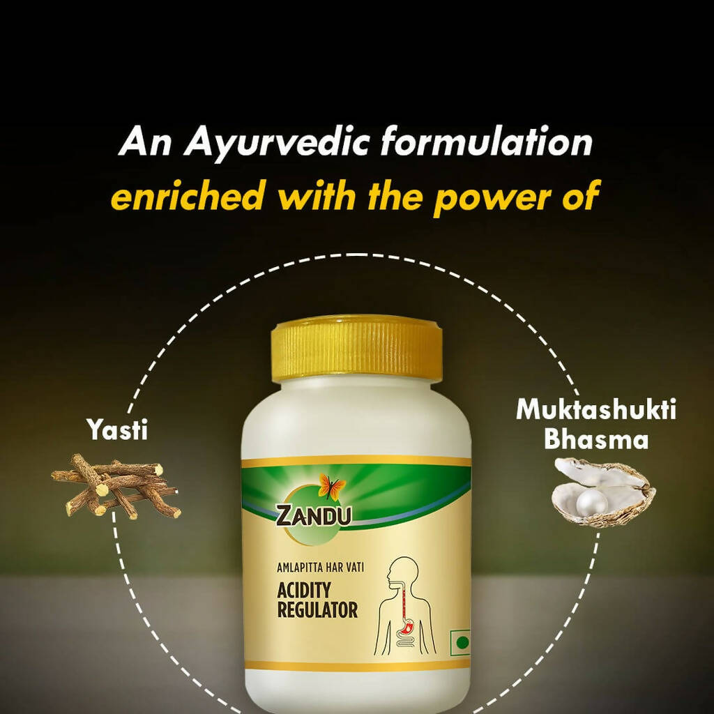 Zandu Amlapitta Har Vati, Acidity Regulator Tablets | Grocsy