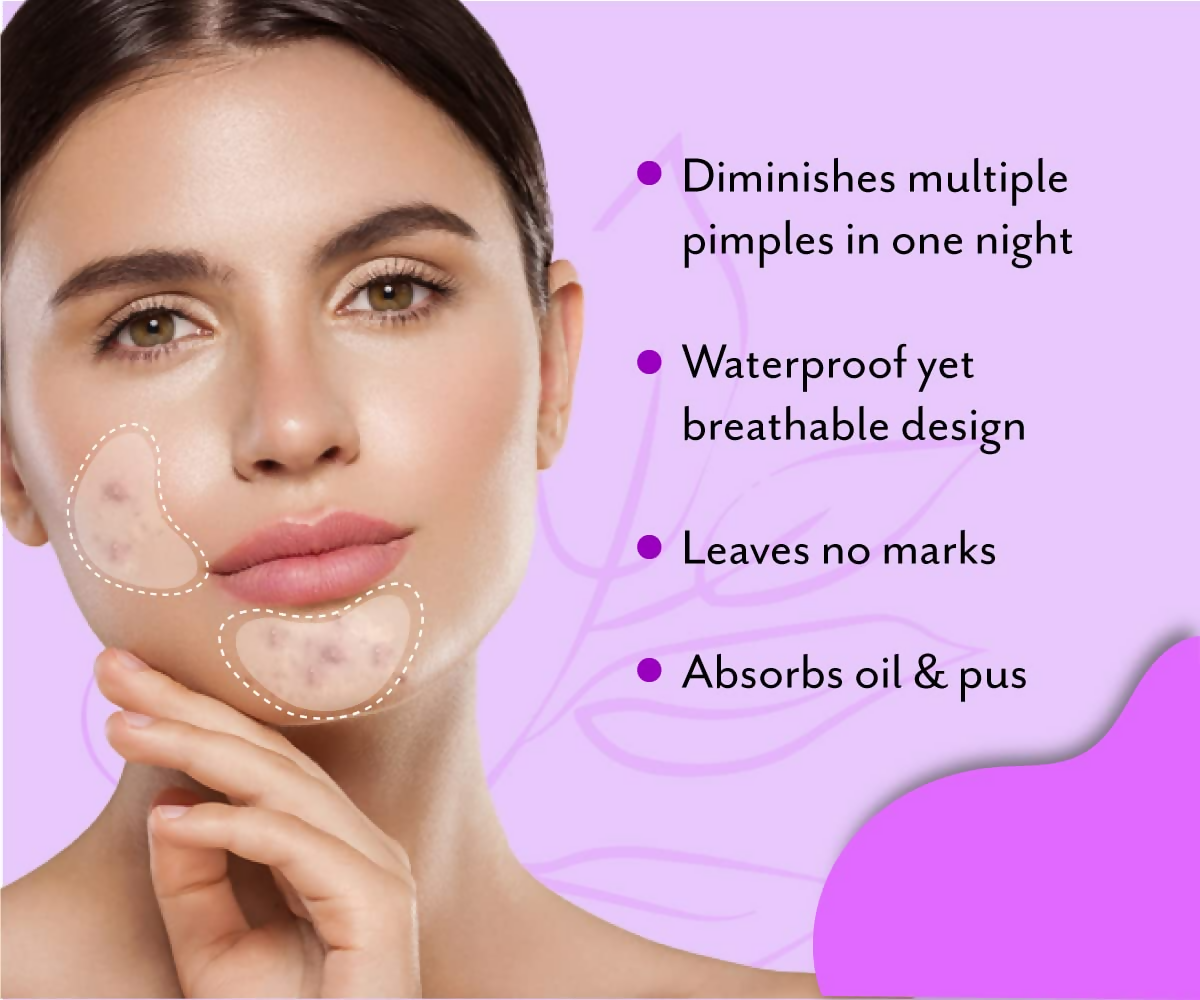 Urban Yog Acne Curvy Pimple Patch - Invisible Facial Stickers cover | Grocsy
