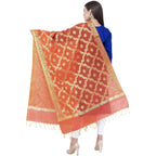 A R Silk Orange Color VNS Pastle Chanderi Cotton Dupattas | Grocsy
