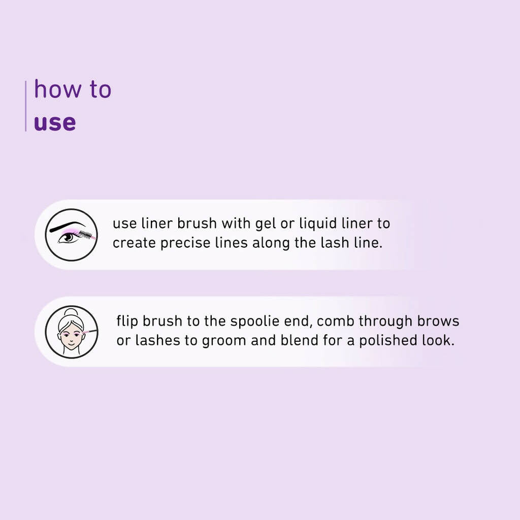 Plum Soft Blend Liner & Spoolie Brush Easy Pick-up 06 | Grocsy