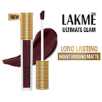 Lakme Ultimate Glam Matte Liquid Lipstick - Wine Touch | Grocsy