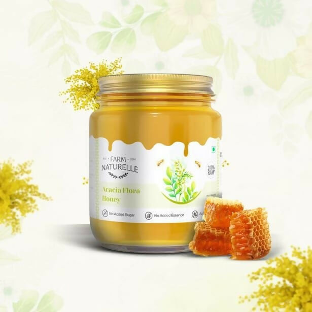 Farm Naturelle Acacia Honey - Raw, Natural, and Unprocessed Forest Honey | Grocsy