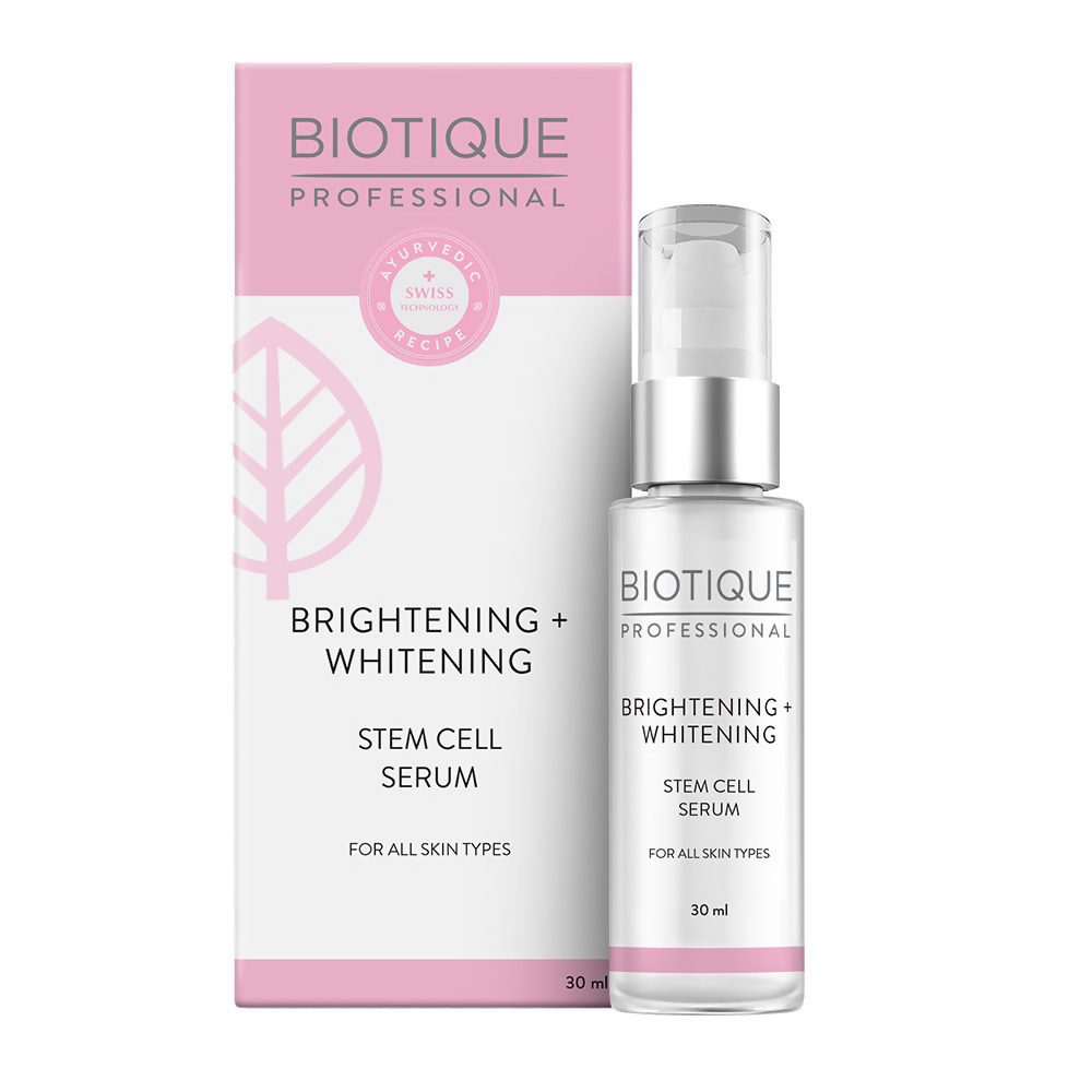 Biotique Professional Brightening + Whitening Stem Cell Serum | Grocsy