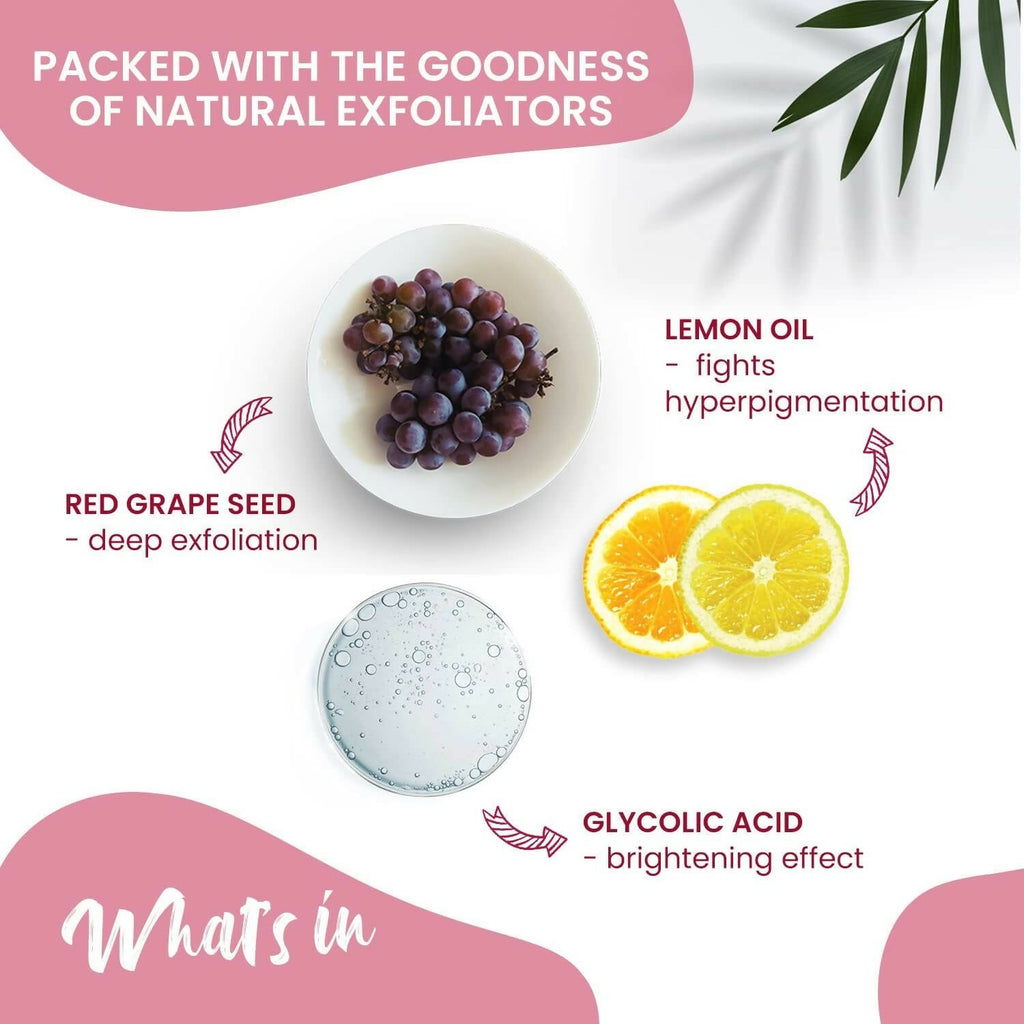NutriGlow NATURAL'S Advanced Pro Formula Wine Face Scrub | Grocsy