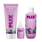PLIX The Plant Fix Jamun Skincare With Cleanser, Body Wash & Active Acne Serum For Women & Men | Grocsy