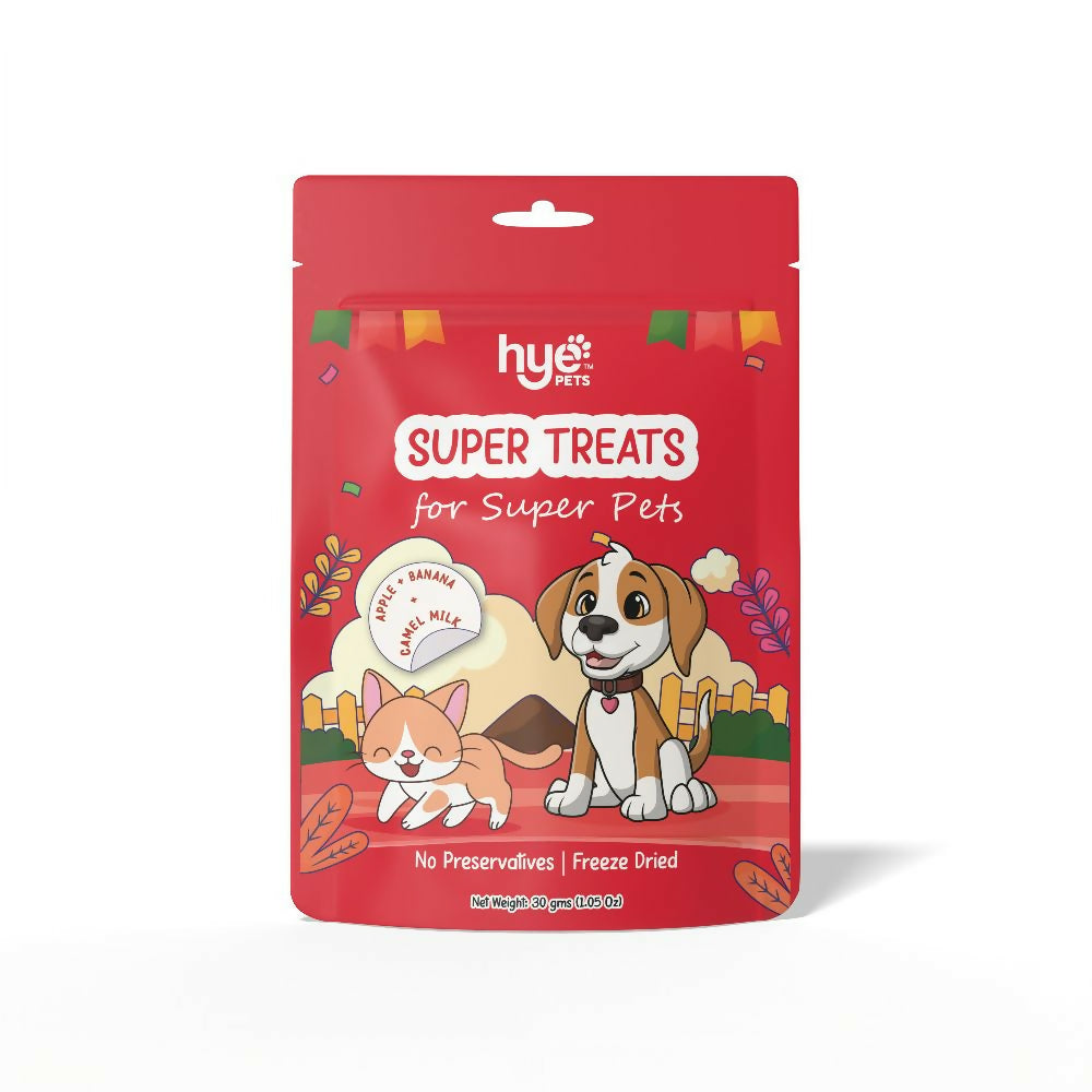 Hye Pets Super Treats For Super Pets – Freeze Dried Treats Made With Camel Milk, Apple & Banana | Grocsy