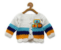 Chutput Kids White Coloured Solid Pullover with ABC Detail | Grocsy