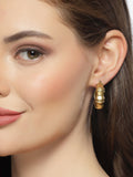 NVR Women Gold Circular Hoop Earrings | Grocsy
