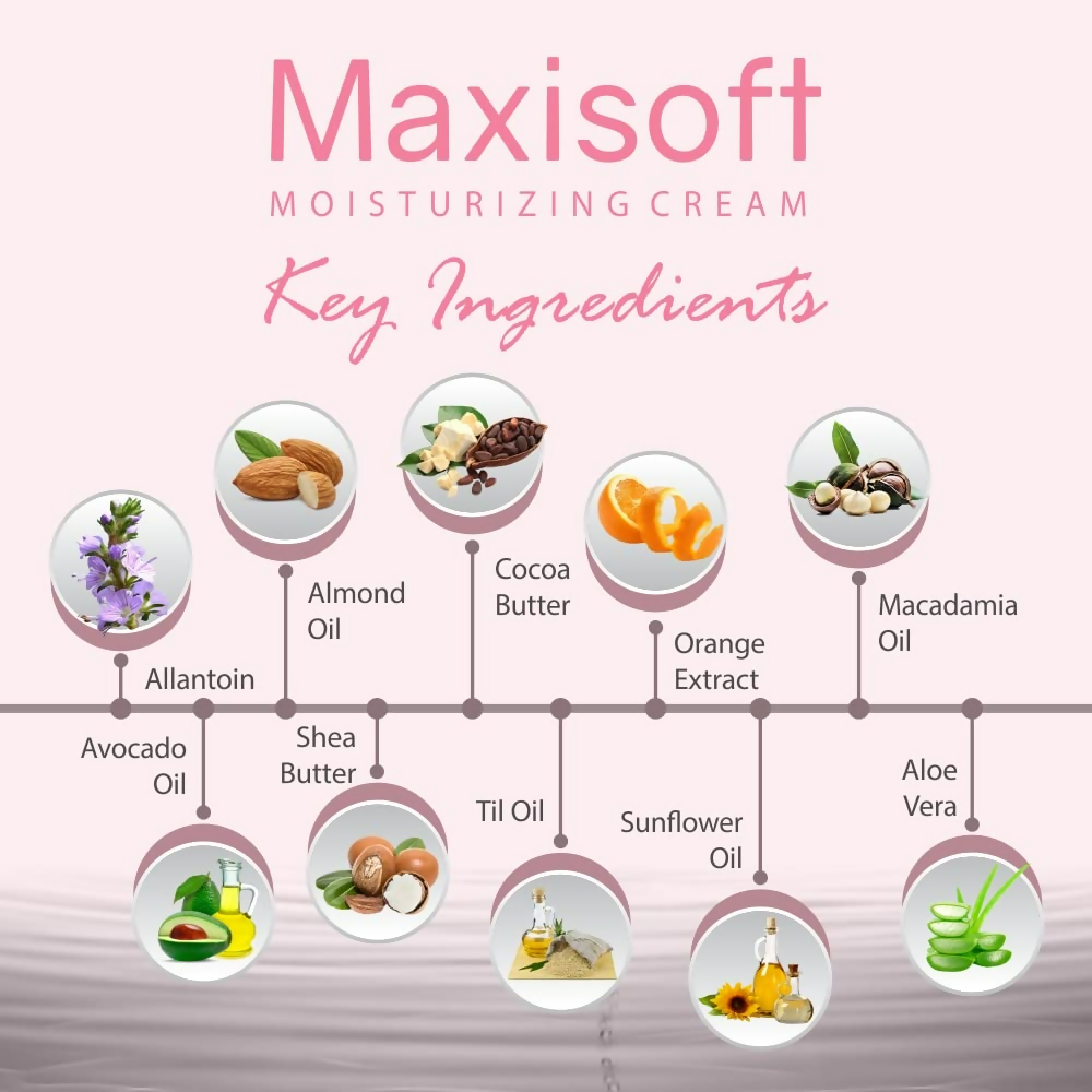 Maxisoft Moisturizing Cream With Almond Oil Aloe Avocado Cocoa Butter | Grocsy