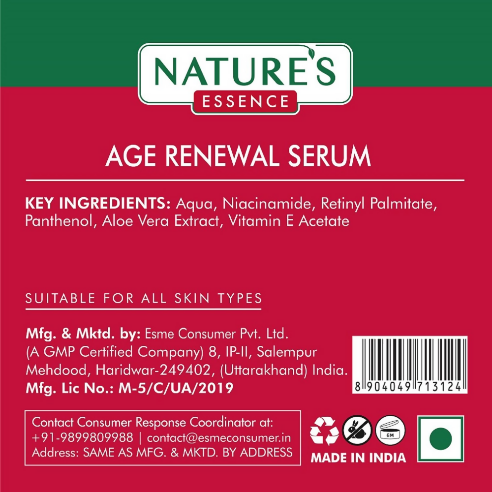 Nature's Essence Facialist Age Renewal Serum | Grocsy