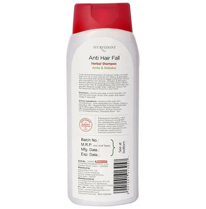 Baidyanath Jhansi Ayurvedant Herbal Anti Hairfall Shampoo | Grocsy