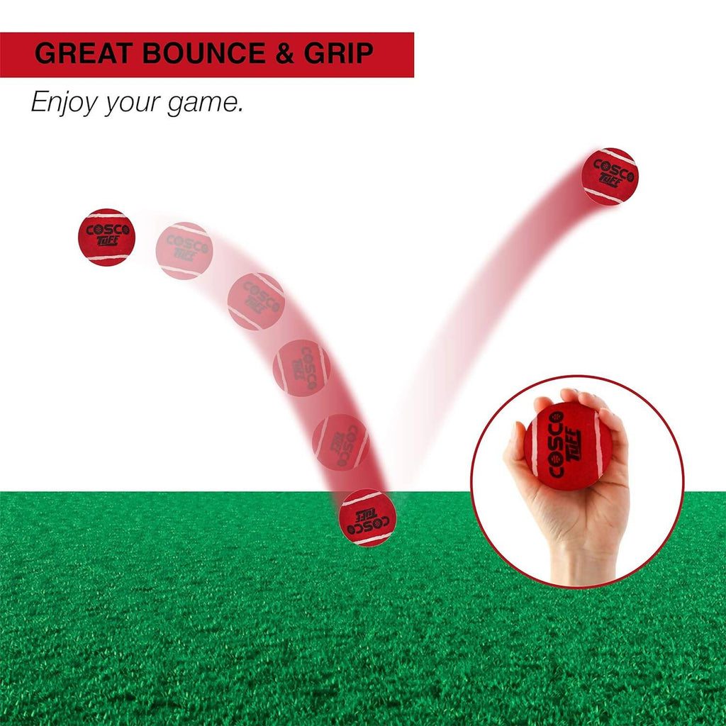 Cosco Tuff Heavy Weight Ball - Red (Pack of 6) | Grocsy