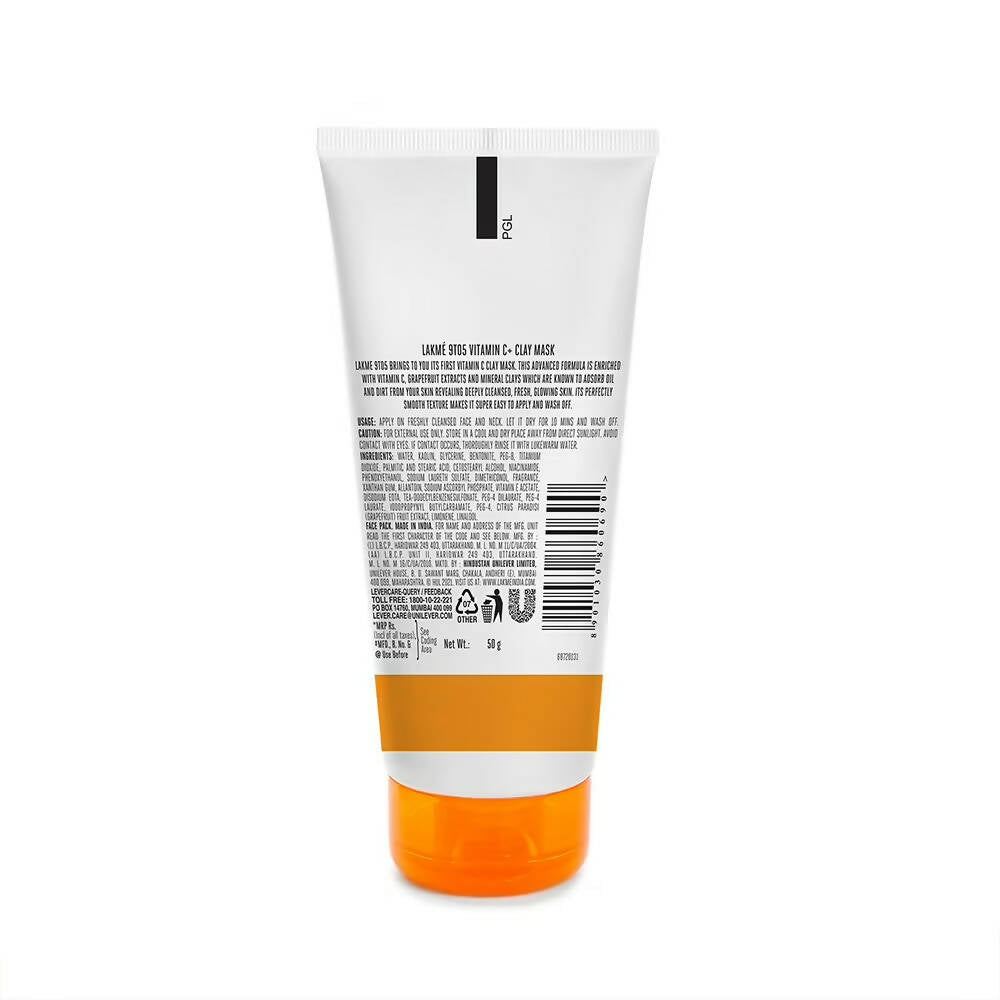 Lakme 9to5 Vitamin C Clay Mask | Grocsy