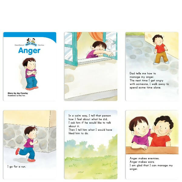 Jolly Scholars Emotional Well Being Story Books Set of 8 Ages 3-6 Years For Kids Learn Beauty, Anger, Sadness, Love Family & Friends etc. | Grocsy