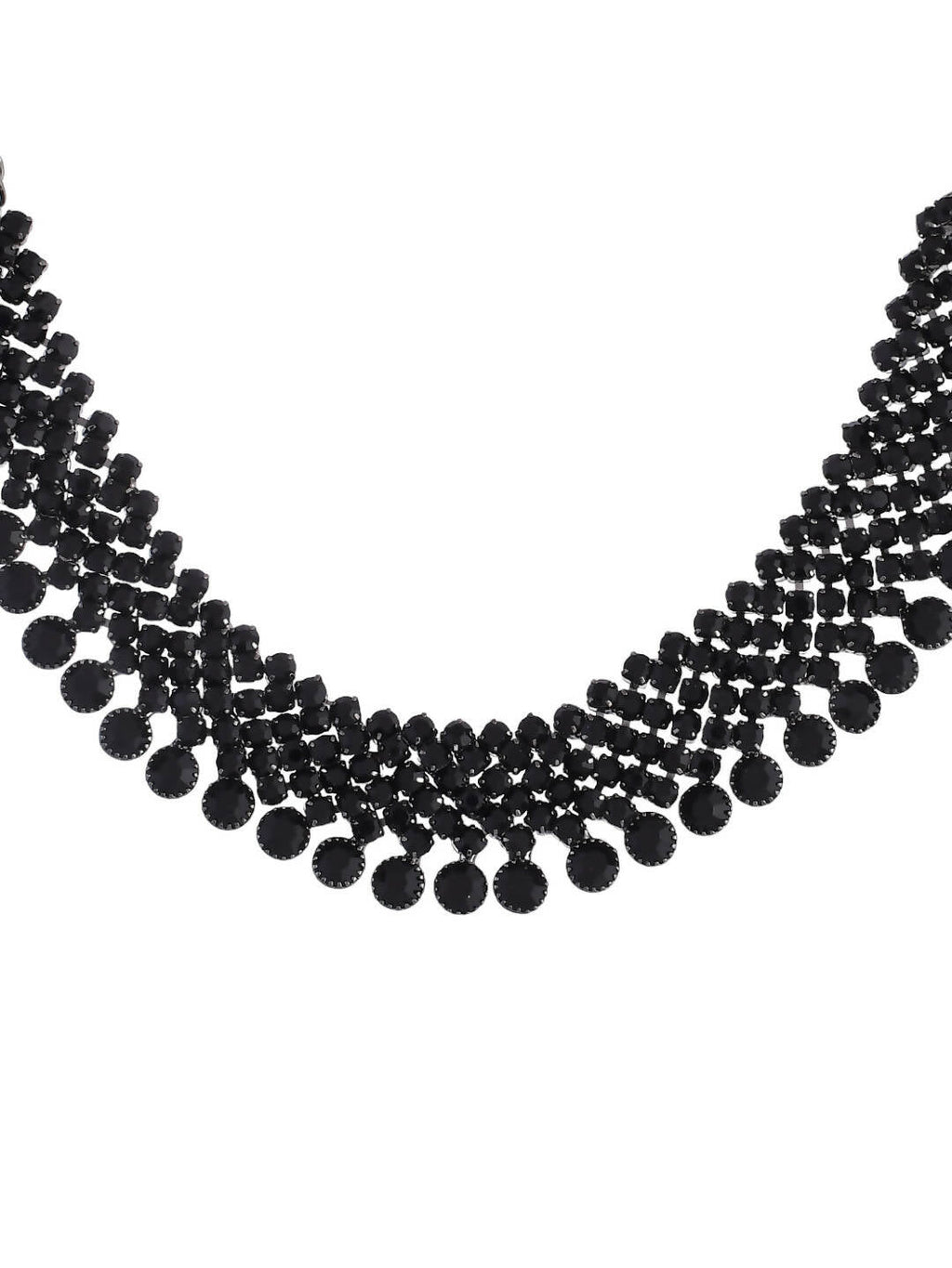 VOJ Women Black Color stainless steel Jewellery Set