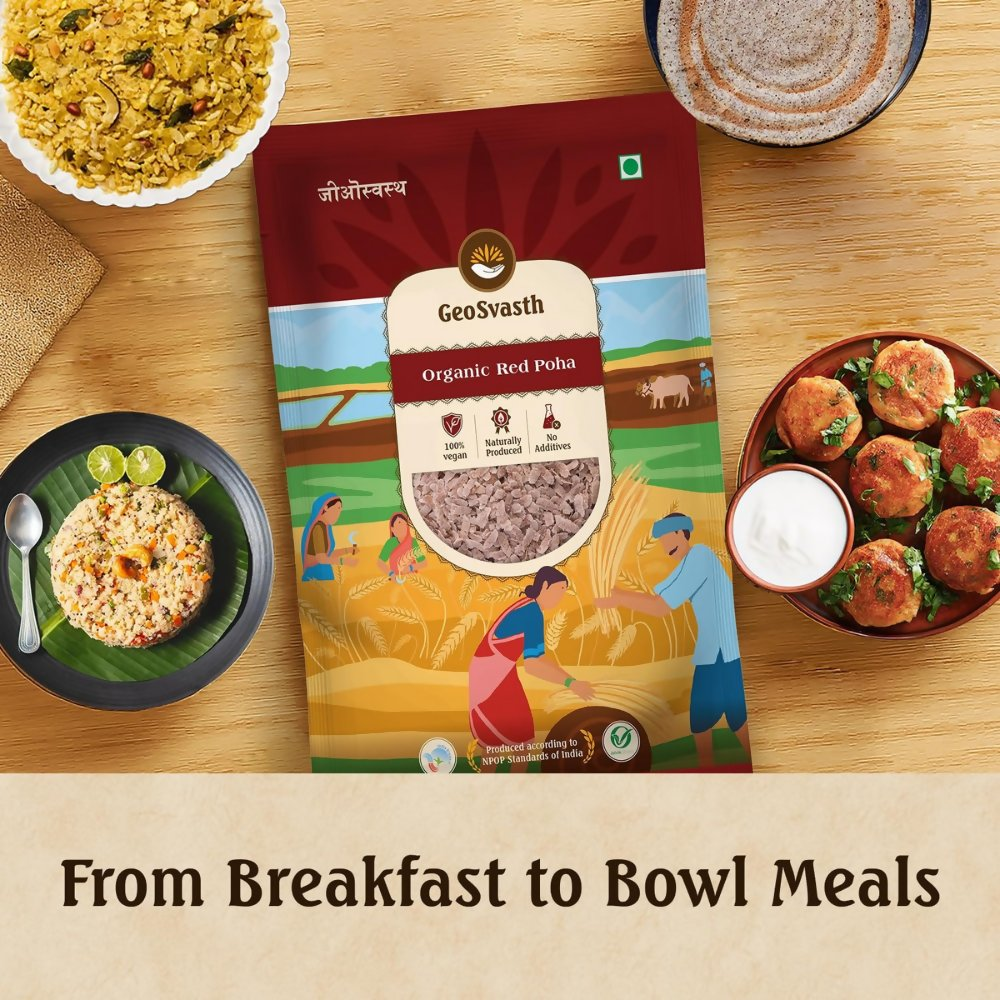 GeoSvasth Organic Red Poha | Grocsy