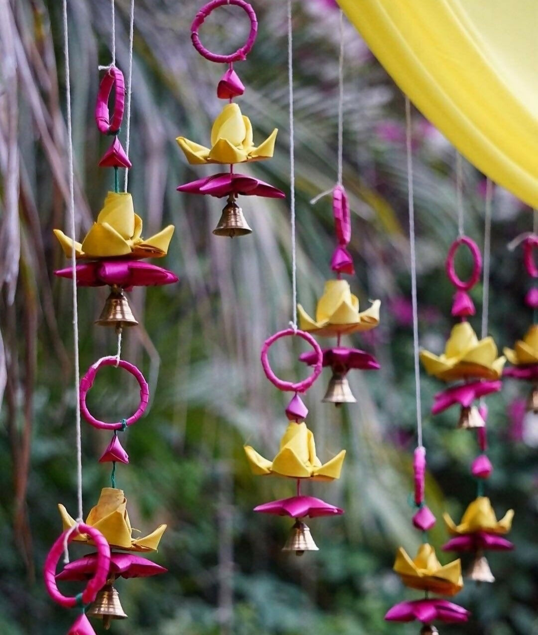 Shuddh Natural Hand Made Palm Leaf Lotus Hanging | Grocsy