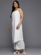 Ahalyaa Women's Traditional wear Kurta Set - White | Grocsy