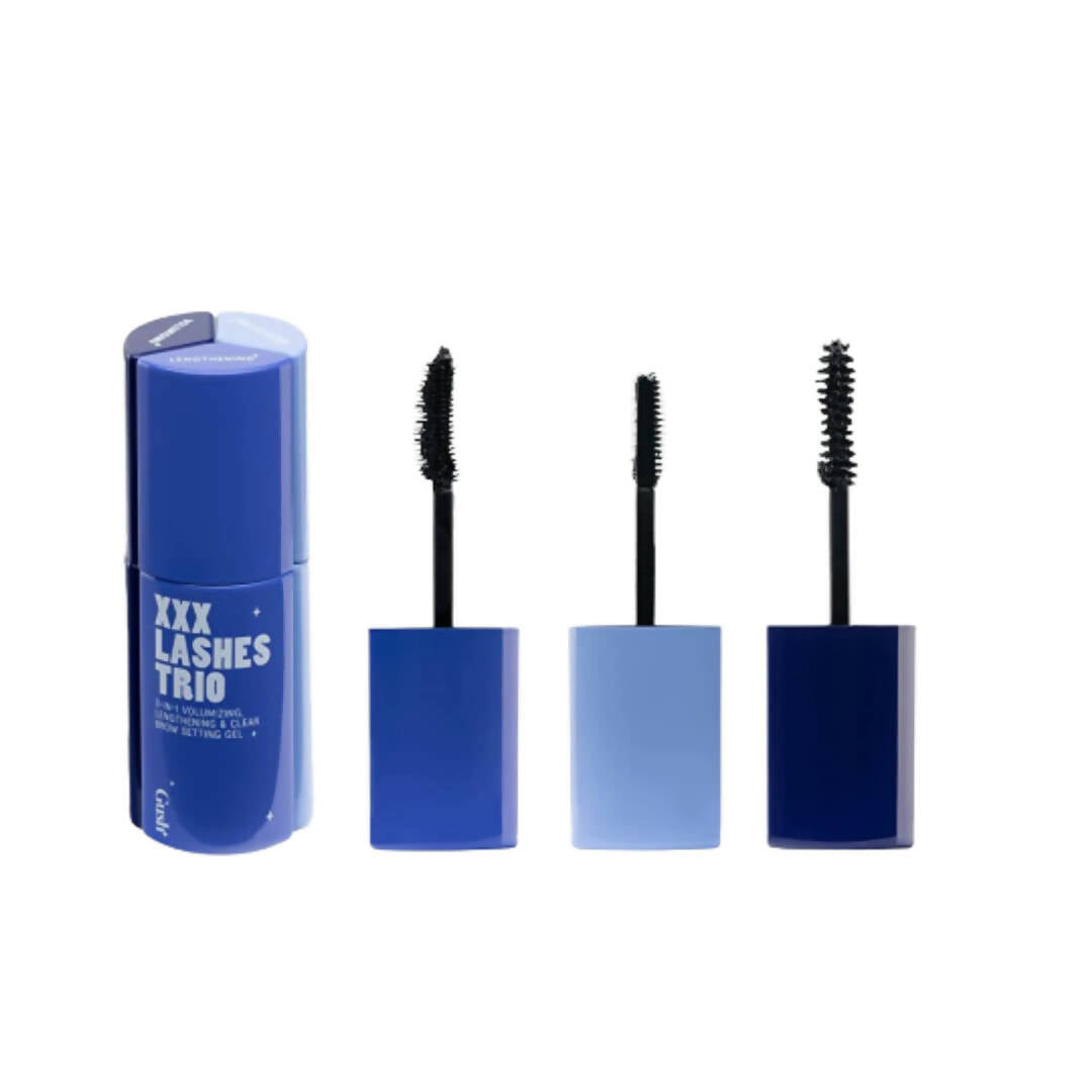 Gush Beauty XXX Lashes Trio- Black Out - 3-in-1 - Lengthening & Clear Brow Setting Gel | Grocsy